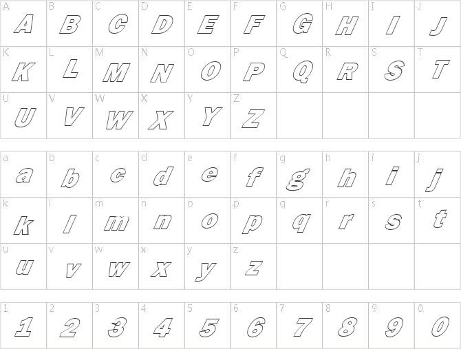 FZ BASIC 6 HOLLOW ITALIC