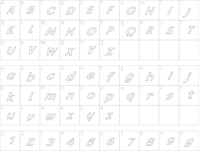 FZ BASIC 14 HOLLOW ITALIC