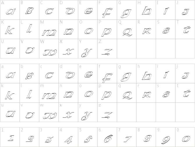 FZ BASIC 43 HOLLOW ITALIC