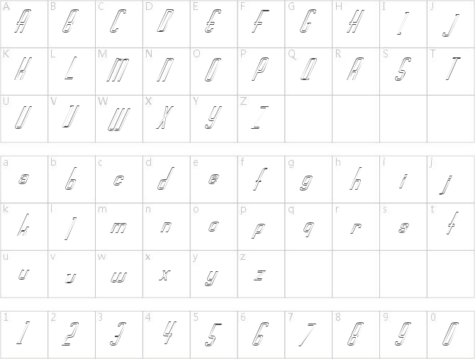 FZ BASIC 44 HOLLOW ITALIC