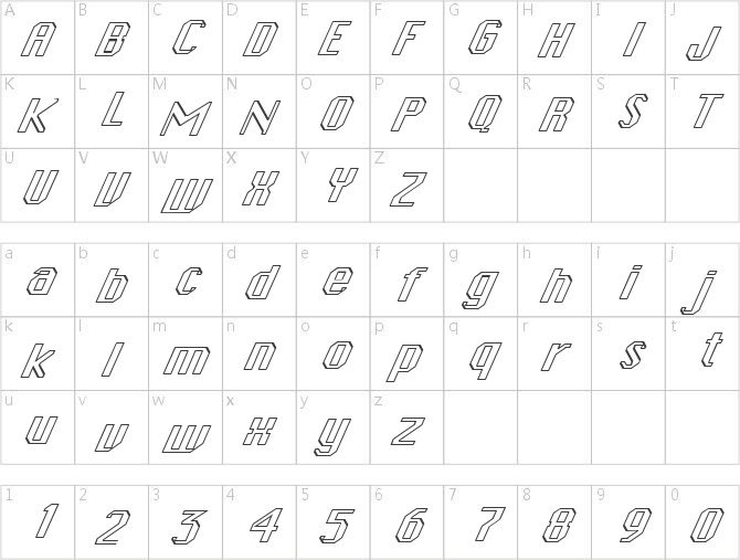 FZ BASIC 45 HOLLOW ITALIC