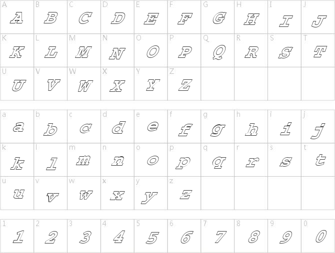 FZ BASIC 54 HOLLOW ITALIC