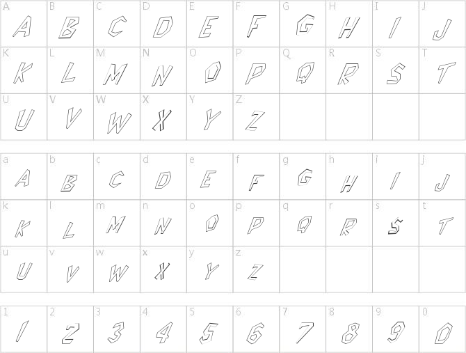 FZ JAZZY 8 HOLLOW ITALIC