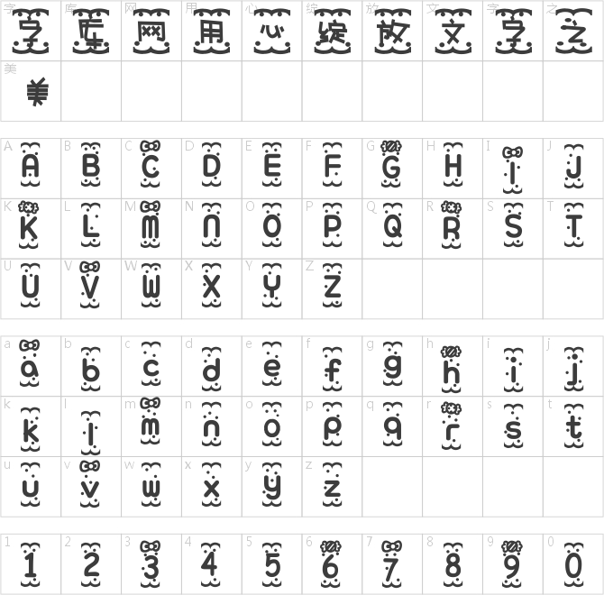 行星巧克力字體完整版