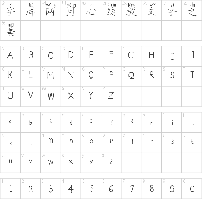 童顏書信拼音體