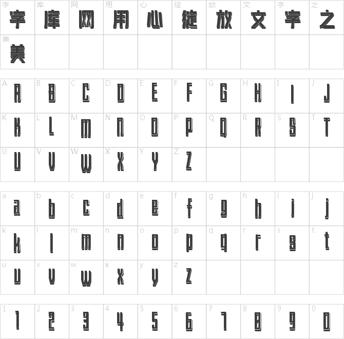 字趣超前體