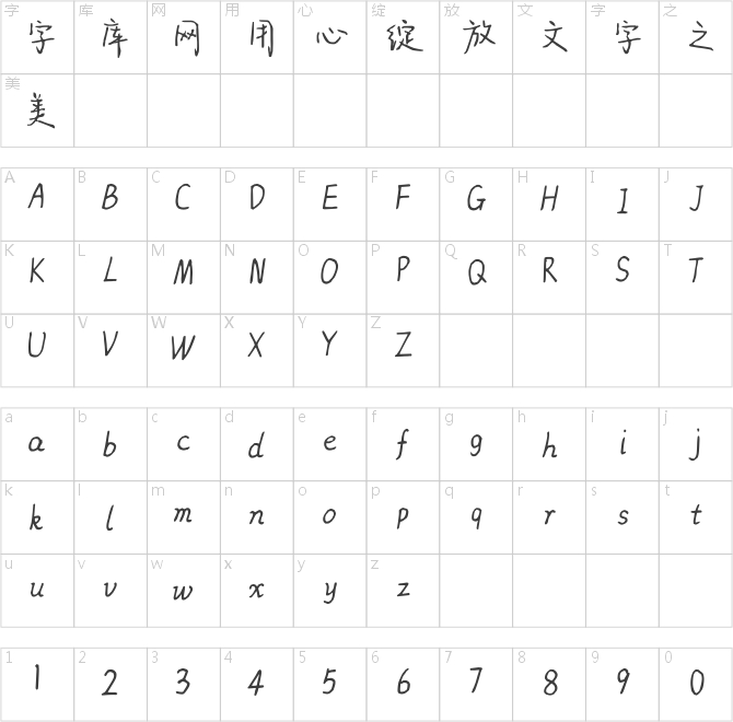 點字新意手寫體