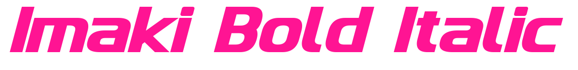 Imaki Bold Italic預覽圖片