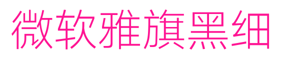 微軟雅旗黑細(xì)